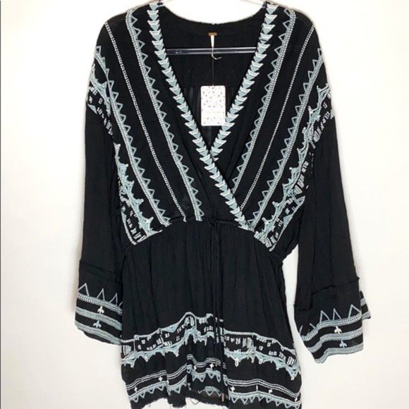 NWT Free People Saffron Embroidered Tunic L / XL - Picture 4 of 10